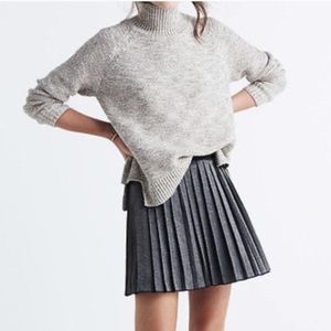 Madewell metallic pleated mini skirt lined Xs euc4